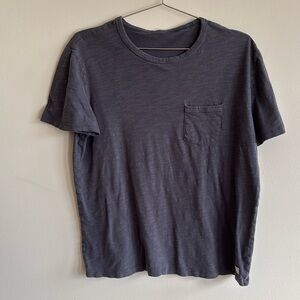 Vuori Relaxed Rise Tee - Men’s Small - Charcoal/Blue Color - Comfort Fit